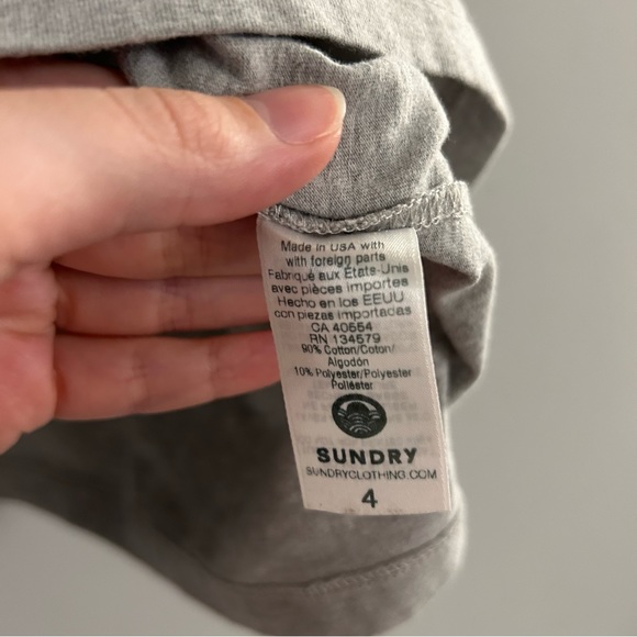 Sundry Grey Hello Embroidered Boy Tee - Picture 3 of 5